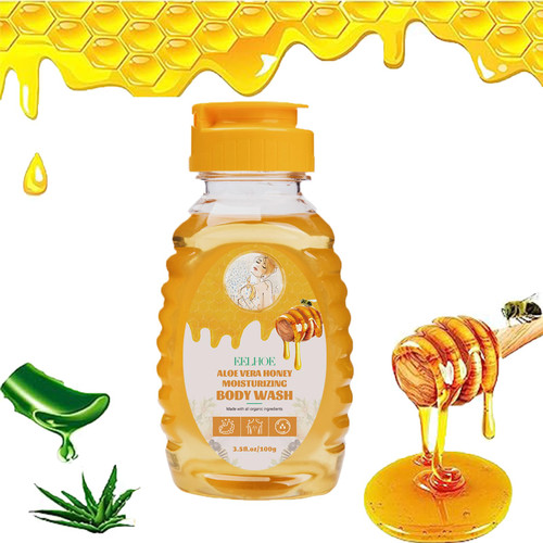 TURSHI Skin Garden Aloe Vera Honey Body Wash,Aloe Vera + Honey Body Wash by Skin Garden,Skin Garden Moisturizing Body Wash,Natural & Organic Honey Body Wash,Honey Body Wash for Face,Scalp (1pcs)