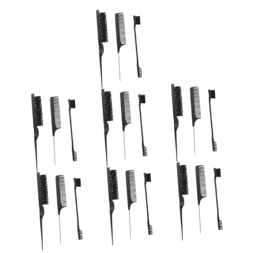 POPETPOP 7 Sets Hair Comb Set Styling Hair Brush Hair Styling Comb Plastic Comb Eyelash Comb Parting Comb Detangling Comb Barber Hairdressing Combs Hair Salon Supplies Tip Tail Combs Double