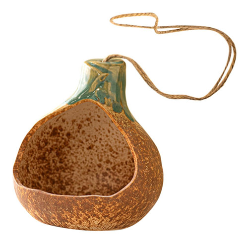 KONTONTY Decor Hanging Planter Baskets Balcony Flower Pot Balcony Planter Holder Outdoor Hanging Basket Large Hanging Basket Hanging Planter on Wall Orchid Plant Basket Ceramics