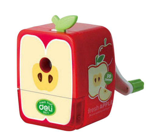 Manual Pencil Sharpener, Creative Pencil Sharpener for Kids [Apple]