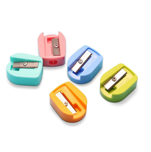 Pencil Sharpener, 12X Pencil Sharpeners Colored Pencils Single Hole Sharpener for Kids Student School Classroom Stationery Mixed Colours