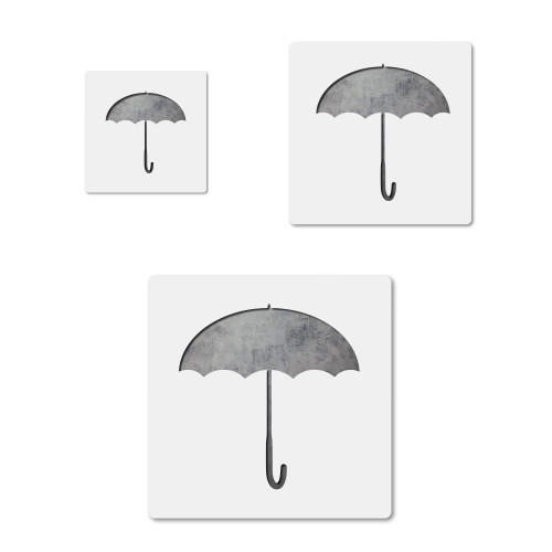 Umbrella, quality mylar stencil pack in 3 sizes, reusable for crafts and diy projects CCSTE-23771