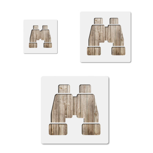 Binoculars People Watcher Voyeur Viewer, quality mylar stencil pack in 3 sizes, reusable for crafts and diy projects CCSTE-25952