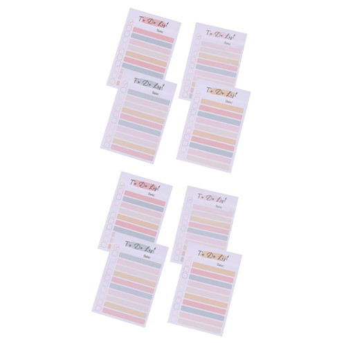 NOLITOY 2pcs 4 Rainbow Notes to Do List Planner School Memo Stickers Planning Sticky Notes Useful Memo Sticker Memo Note Pads Tearable Memo Pad Paper Portable Office Accessories