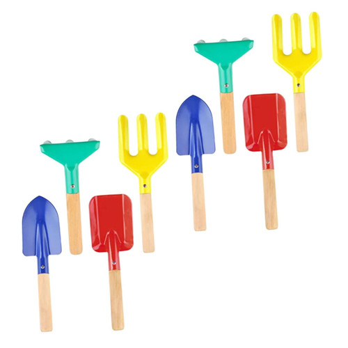 Toyvian 1 Set Tool Shovel Garden Spade Gardening Trowel Garden Trowel Gardening Metal Rake Garden Hand Trowel Flower Planting Rake Trowel with Wood Handle Garden Rake Wooden Handle Manual