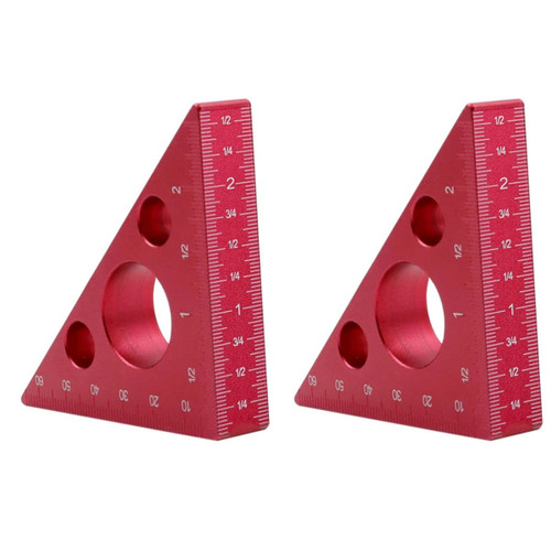 iplusmile 2pcs T Ruler Woodwork Measuring Ruler The Carpenters Right Angle Ruler Carpenter Triangular Ruler Carpenter Angle Ruler Height Gauge Carpenter's Triangular Rule Triangle 3D Scale