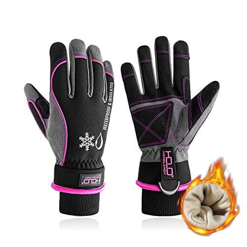 AIGEVTURE Winter Work Gloves Waterproof,Cold Weather Work Gloves for Women Touchscreen Insulated Winter Gloves with Thermal Fleece M