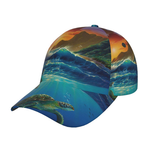 Sea Turtles Baseball Cap Adjustable Sun Hats Hip Hop Baseball Hat Trucker Hats Casual Outdoor Caps Men Women Black