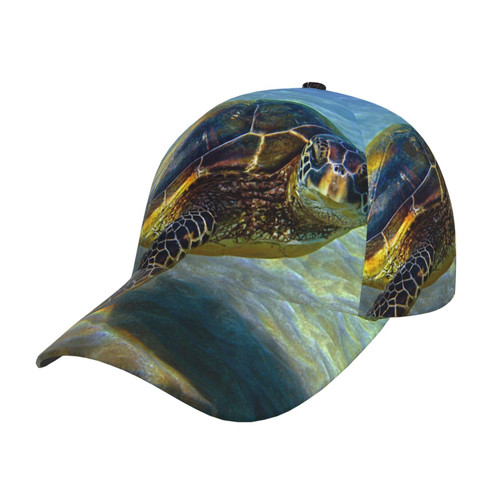 Sea Turtle Baseball Cap Adjustable Sun Hats Hip Hop Baseball Hat Trucker Hats Casual Outdoor Caps Men Women Black