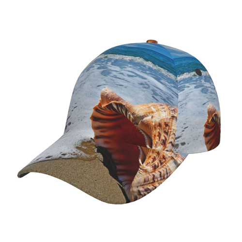 Sea and Shells Baseball Cap Adjustable Sun Hats Hip Hop Baseball Hat Trucker Hats Casual Outdoor Caps Men Women Black
