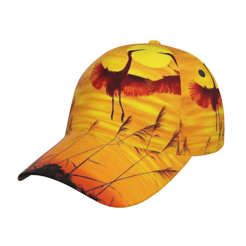 Pink Flamingo Sunset Baseball Cap Adjustable Sun Hats Hip Hop Baseball Hat Trucker Hats Casual Outdoor Caps Men Women