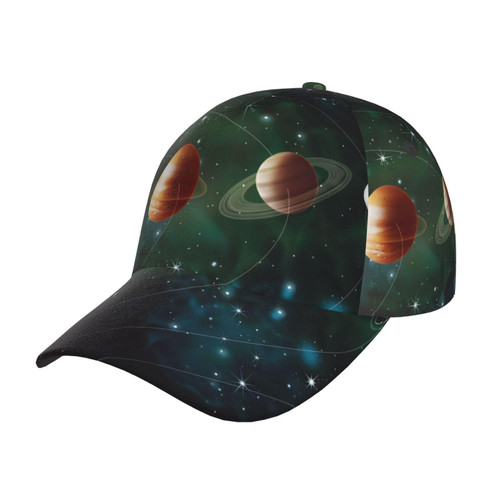 Planets Baseball Cap Adjustable Sun Hats Hip Hop Baseball Hat Trucker Hats Casual Outdoor Caps Men Women Black