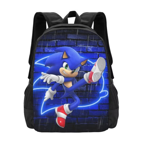 Sonic Backpack Cartoon Hedgehog Backpack Lightweight Durable Travel Laptop Backpack Casual Sport Backpack Sonic Fan Gift