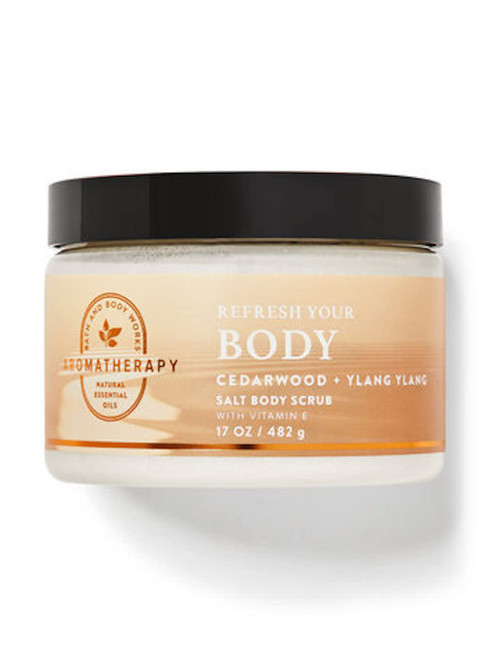 Bath and Body Works Aromatherapy Refresh Your Body Cedarwood Ylang Ylang Salt Scrub 17 Ounce (Cedarwood Ylang Ylang) Bath and Body Works Aromatherapy Refresh Your Body Cedarwood Ylang Ylang Salt Scrub 17 Ounce (Cedarwood Ylang Ylang)
