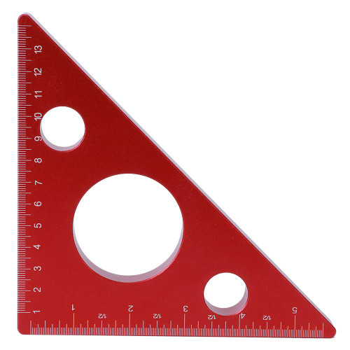 Fafeicy 5in/13cm Square Ruler, Aluminum Alloy Right Angle Triangle Height Ruler, Carpenter Measuring Tool, Square