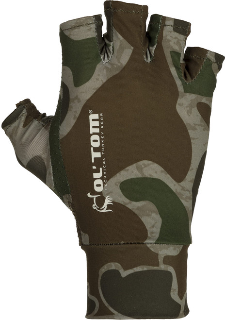 Drake Waterfowl Ol' Tom Fingerless Stretch Fit Gloves (Old School Green)