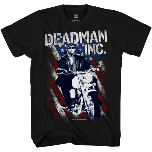 WWE Undertaker Deadman Inc American Adult T-Shirt(XXL, Black)