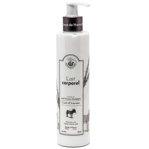 Savon de Marseille - Organic Donkey Milk Body Lotion for Dry Skin - Anti Aging Moisturiser with Organic Argan Oil - 250ml