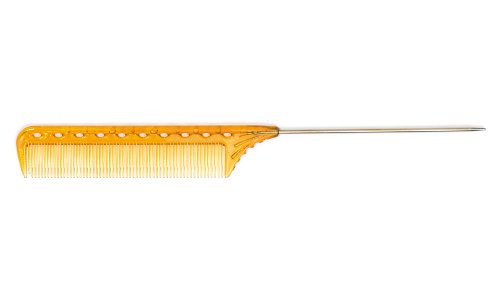 YS Park (3 Pack) 102 In CAMEL Super Weaving Winding Metal Tail Comb 100% Geniune from ProHairTools ONLY + 1 FREE Double Dip Comb Brush ($4 value).