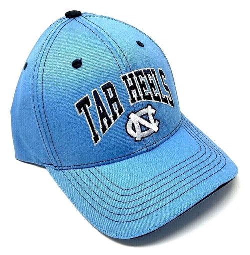 Captain UNC North Carolina Tar Heels Text Logo Blue Curved Bill Adjustable Hat