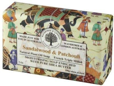 Wavertree & London Sandalwood and Patchouli Australian Natural Luxury Soap Bar 7 Ounces (2 Bars)