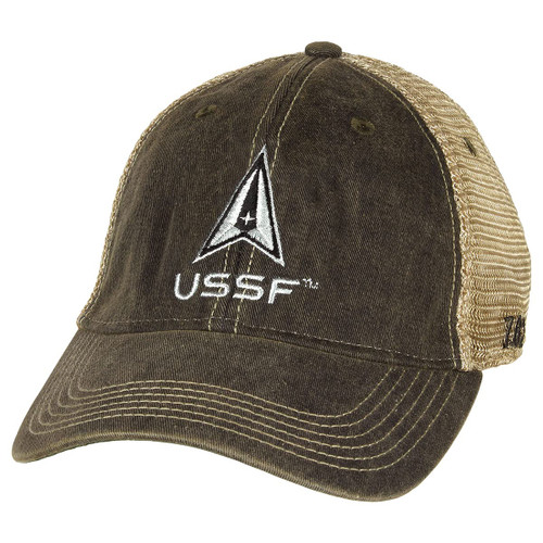7.62 Design U.S. Space Force Logo Vintage Trucker Hat Black 7.62 Design U.S. Space Force Logo Vintage Trucker Hat Black