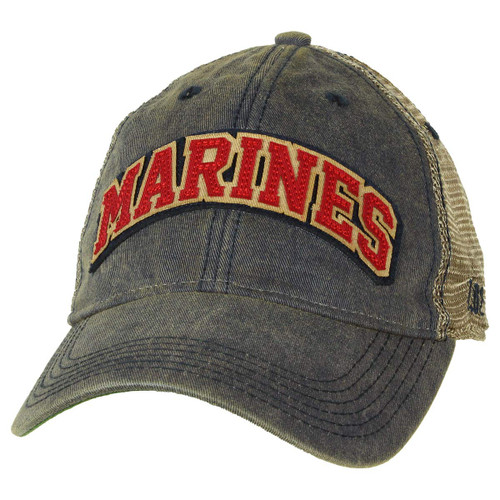 7.62 Design USMC Arched Vintage Trucker Hat Navy Blue 7.62 Design USMC Arched Vintage Trucker Hat Navy Blue