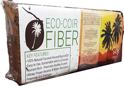 ECO-COIR Compressed Coco Fiber Peat 1.45-Pound (645 Gram) Brick