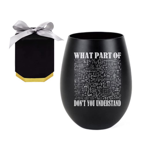 Christmas Gifts for Math Teacher, Math Funny Wine Glass Teachers Socks Gift Set, Science Teacher Appreciation Gifts for Men Women