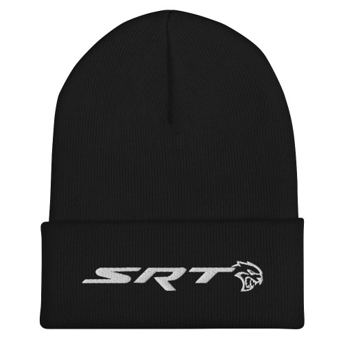 Dodge SRT Hellcat Cuffed Beanie Hat - Black