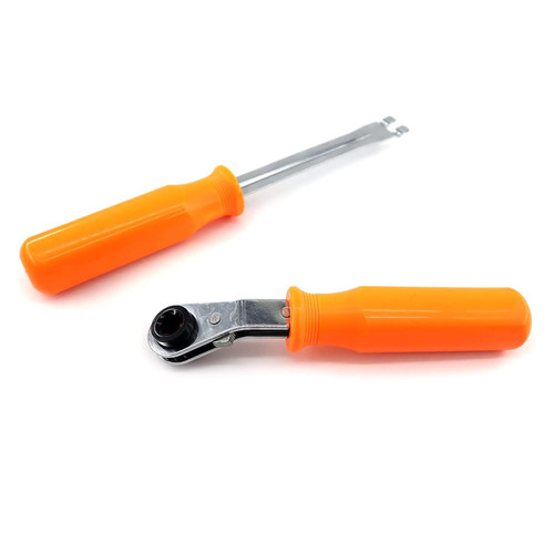 Oilmal Automatic Slack Adjuster Tools Set Fork End Release Tool 5/16'' Double Square Ratcheting Wrench Brake Adjustment Tool Slack Adjusting Tool