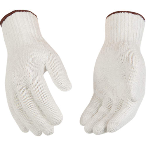 Kinco White String Knit Heavyweight Polyester-Cotton Blend Knit Shell/Wrist - Large (12 pack)