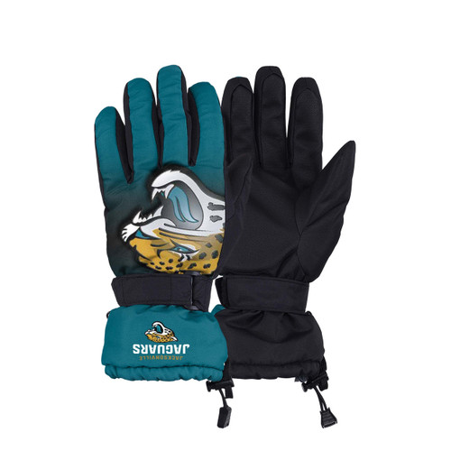 FOCO Jacksonville Jaguars NFL Gradient Big Logo Insulated Gloves - S/M