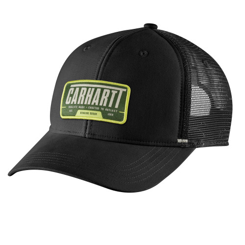 Carhartt Men's Canvas Mesh-Back Outlast Patch Cap, Black