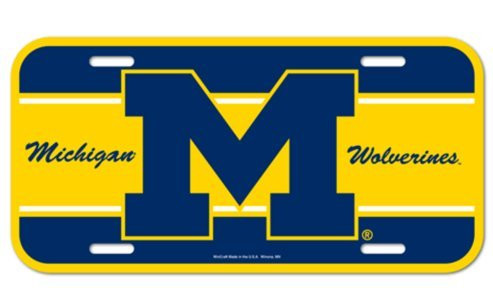 Wincraft NCAA Michigan Wolverines Official 6"x12" Plastic License Plate