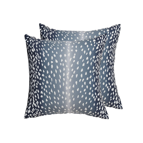 Antelope Pillow Covers 20x20 Inch Set of 2, Square Neutral Faux Fawn Animal Print Modern Accent Farmhouse Soft Linen Throw Pillow Covers Cushion Case Sham for Couch Bed Home Sofa Decorative Navy Blue