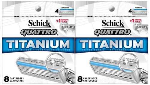 Schick Quattro Titanium Cartridge Refills - 8 ct - 2 pk