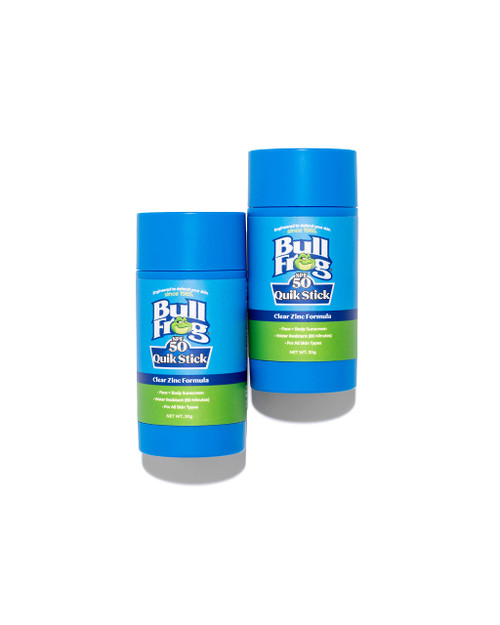 Bullfrog Quik Stick Sunscreen SPF 50 | Oxybenzone & Octinoxate Free | Broad Spectrum Moisturizing UVA/UVB, 2 pack Bullfrog Quik Stick Sunscreen SPF 50 | Oxybenzone & Octinoxate Free | Broad Spectrum Moisturizing UVA/UVB, 2 pack