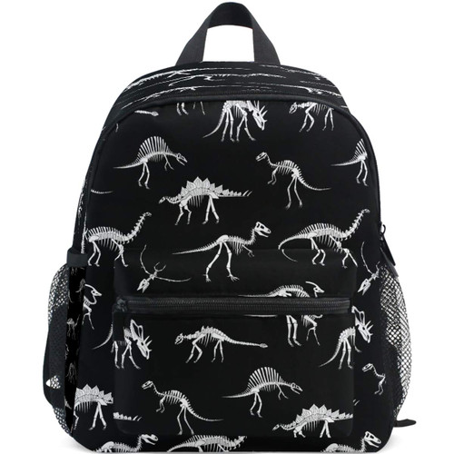 Dino Backpacks for Kids Boys Dinosaur Bones Preschool Toddler Bookbag Backpack with Chest Strap Mini Adorable Animals Kindergarten School Bags
