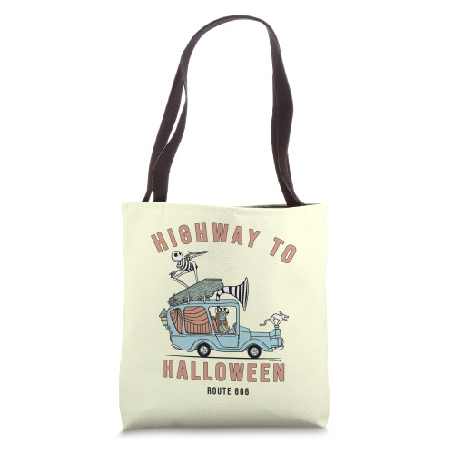Disney The Nightmare Before Christmas Jack & Sally Route 666 Tote Bag
