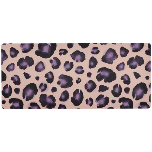 Glaphy Leopard Black Purple Pink Large Mouse Pad Gaming Mouse Pad Extended Computer Keyboard Desk Pad Non-Slip Desk Mats for Work Game Office Home, 35.4 x 15.7 inch