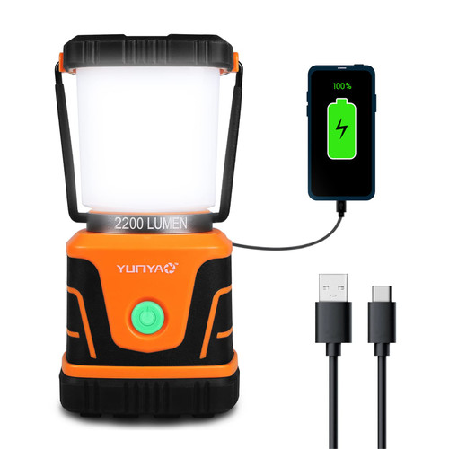 LED Camping Lantern Rechargeable,2200LM,5000mAH Power Bank,Lantern Flashlight for Power Outages, Emergency,Hurricane,IP44 Waterproof,4 Light Modes,Portable Light for Hiking and More,USB Cable Included