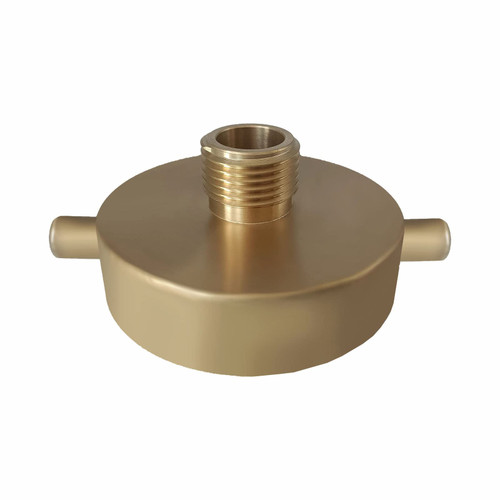 Fire Hydrant Adapter, 2-1/2" NST (NH) Female x 3/4" GHT Male Brass Fire Hydrant Hose Adapter with Pin Lug Brass Fire Fitting Connector for Fire Hydrants, Hoses, Pipes
