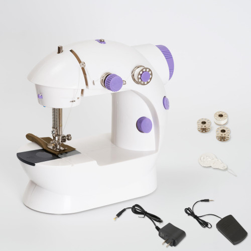 KEPDTAI Sewing Machine, Dual Speed Portable mini electric sewing machine for Beginners with Light, Sewing Kit for Household Use