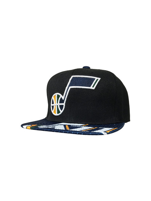 Mitchell & Ness Utah Jazz Hat, Cap Snapback 21224182 Black (One Size)