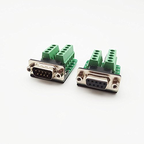 1 Set DB9 D-SUB Female and Male Connector Adapter Module Breakout Board