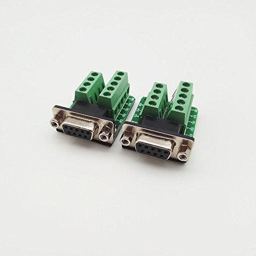 2 Pack DB9 D-SUB Female Connector Adapter Module Breakout Board