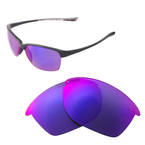 Walleva Replacement Lenses For Oakley Unstoppable Sunglasses - Multiple Options available (Purple Coated - Polarized)
