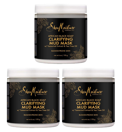 Shea Moisture African Black Soap Clarifying Mud Mask 6 Oz