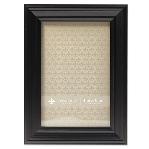 Lawrence Frames 4x6 Classic Detailed Black Picture Frame